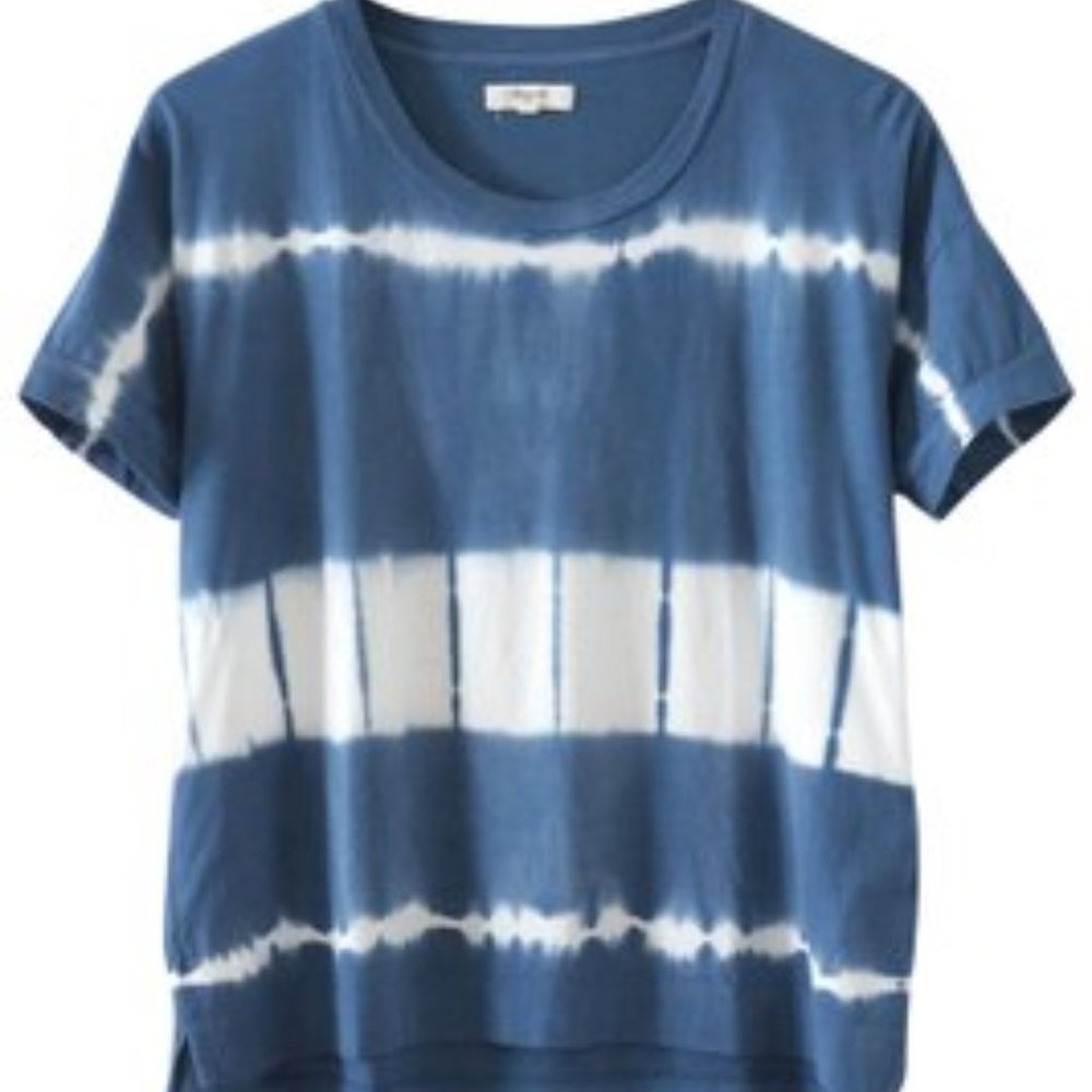 madewell blue white tie dye shibori tee/tshirt/top